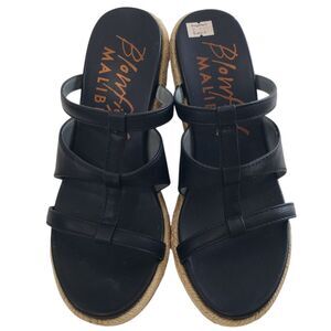 Like New Blowfish Malibu Women's Black Wedge Sandals, Size 7 M